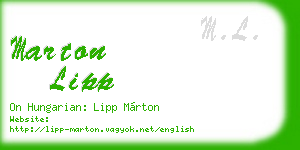 marton lipp business card