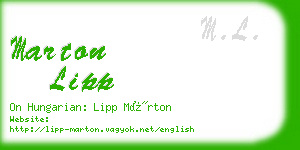 marton lipp business card